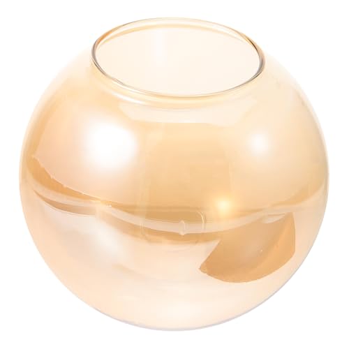 GRADENEVE Glas Lampenschirm Ersatz Globe Pendant Light Dekorativer Lampenschirm Halbkreis Glas Abdeckung Öffnung Bernsteinfarben Für Wohnzimmer und Deckenleuchten von GRADENEVE