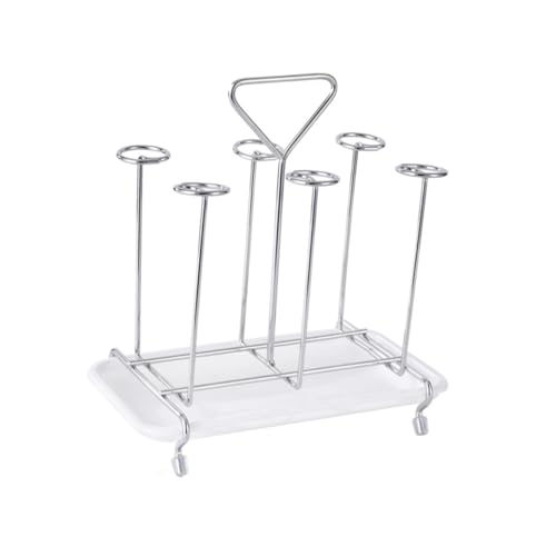 GRADENEVE Glashalter aus Eisen mit Stabilem Quadratischem Sockel Tassenhalter zum Aufhängen und Abtropfen Schnelltrocknendes Küchenregal für Becher Gläser Mugs Platzsparender Organizer für von GRADENEVE