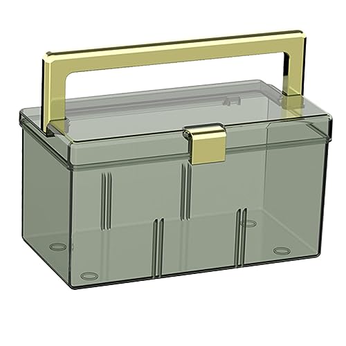 GRADENEVE Große Tragbare Aufbewahrungsbox Mit Griff Für Medikamente Vielseitig Einsetzbar Für Zuhause Büro Und Transparent Und Langlebig Für Organisation Von Pillen Und Zubehör von GRADENEVE