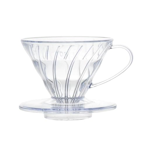 GRADENEVE Handgefertigte Kaffeekanne aus Glas mit Kunststofffilter Kreativer Handfilterkaffeezubereiter für Zuhause Rostfrei Feine Ausgussöffnung Sichere Materialien von GRADENEVE