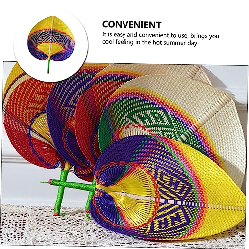 GRADENEVE Handgefertigter Bambus handfächer Pfirsichform Tragbarer Outdoor fächer Sommer Kühlung Dekoration Vielseitig Nutzbar für Zuhause Büro Bühne von GRADENEVE