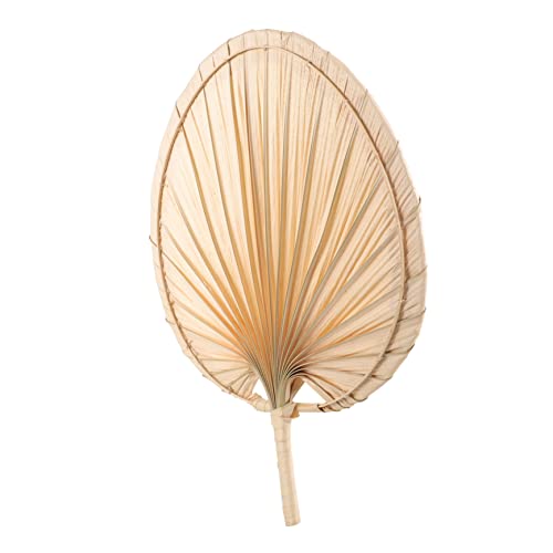 GRADENEVE Handgefertigter Palmblattfächer Vintage Handfächer für Hochzeit Party und Sommer Praktischer Handgewebter Fächer mit Natürlichem Design von GRADENEVE