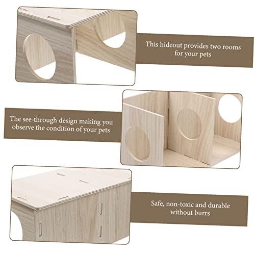 GRADENEVE Holz Hamster Versteck Haus mit Mehreren Kammern Mittelgroßes Kleintierhaus aus Sicherem Langlebigem Holz DIY Bemalbar als Meerschweinchen und Mäuse Rückzugsort Käfig Dekoration GRADENEVE Holz Hamster Versteck Haus mit Mehreren Kammern Mittelgroßes Kleintierhaus aus Sicherem Langlebigem Holz DIY Bemalbar als Meerschweinchen und Mäuse Rückzugsort Käfig Dekoration von GRADENEVE