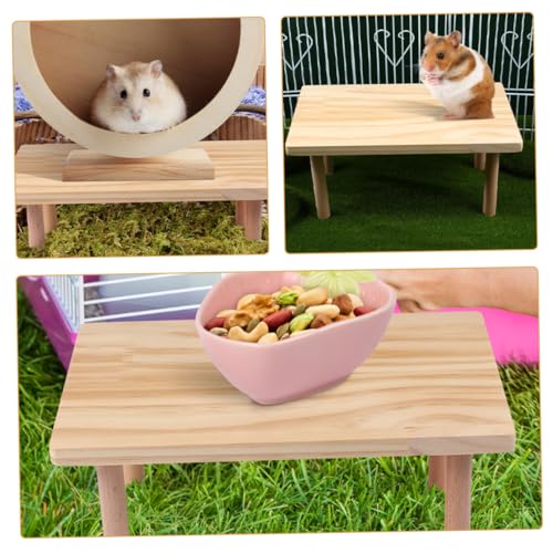 GRADENEVE Holzplattform für Hamster Käfig Stabil Kaubeständig Dickes Naturholz Sichere Kletterplattform Dekoratives Kleintierzubehör für Hamster und Frettchen GRADENEVE Holzplattform für Hamster Käfig Stabil Kaubeständig Dickes Naturholz Sichere Kletterplattform Dekoratives Kleintierzubehör für Hamster und Frettchen von GRADENEVE