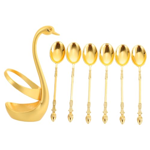 GRADENEVE Leichtes Besteckset mit Schwanenlöffel und Passender Basis aus Langlebiger Legierung Rostfrei für Kaffee Dessert und Obst Elegantes Design für Küche und Esstisch GRADENEVE Leichtes Besteckset mit Schwanenlöffel und Passender Basis aus Langlebiger Legierung Rostfrei für Kaffee Dessert und Obst Elegantes Design für Küche und Esstisch von GRADENEVE