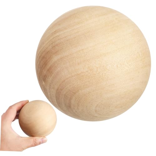 GRADENEVE Runde Holzkugel Ohne Bohrung Massive Kugel Aus Holz Für Bastelprojekte Diy-zubehör Zum Malen Und Dekorieren Kreative Handwerkskugel Für Heimdekoration von GRADENEVE