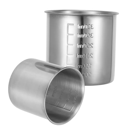 GRADENEVE 2stücke Messbecher Aus Edelstahl Praktisch Für Küchen Und Backen Mit Skalendesign Für Genaues Abmessen Von Mehl Reis Und Sirup Leicht Tragbar Und Aufzubewahren von GRADENEVE