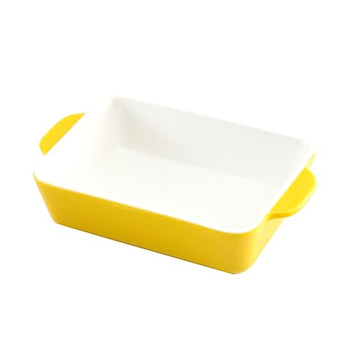 GRADENEVE Ofen Backblech aus Keramik Rechteckige Mikrowellen Backform Gelb für Künstlerisches Backen und Einfach zu Reinigen für Backbedürfnisse GRADENEVE Ofen Backblech aus Keramik Rechteckige Mikrowellen Backform Gelb für Künstlerisches Backen und Einfach zu Reinigen für Backbedürfnisse von GRADENEVE