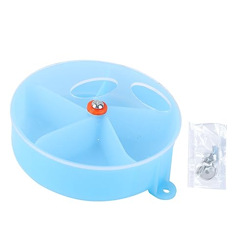 GRADENEVE Papageien Futterbox Wheel Design Interaktive Kauspielzeug Vogel Futtersuche Box Blau Geeignet für Kakadus Nymphensittiche Conures und Sittiche Farbe Farbe von GRADENEVE