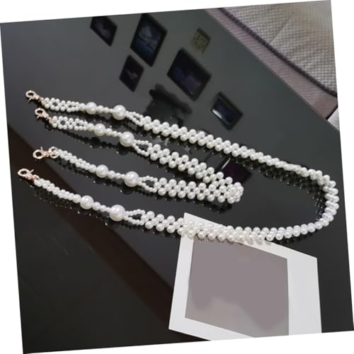 GRADENEVE Perlenkette Handtaschenriemen Abnehmbare Langlebige Ersatzriemen mit Metallverschlüssen für Damen Schultertasche Umhängertasche Dekorative und Praktische Taschenkette GRADENEVE Perlenkette Handtaschenriemen Abnehmbare Langlebige Ersatzriemen mit Metallverschlüssen für Damen Schultertasche Umhängertasche Dekorative und Praktische Taschenkette von GRADENEVE