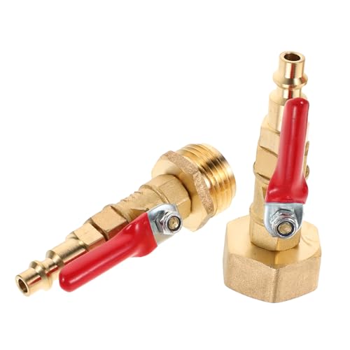 GRADENEVE Rv Wasseranschlussadapter aus Messing Gewinde mit Schnellkupplung und Integriertem Kugelventil Einstellbarer Durchfluss Winterfester Ausblasschlauch für Wohnmobile und Camping von GRADENEVE