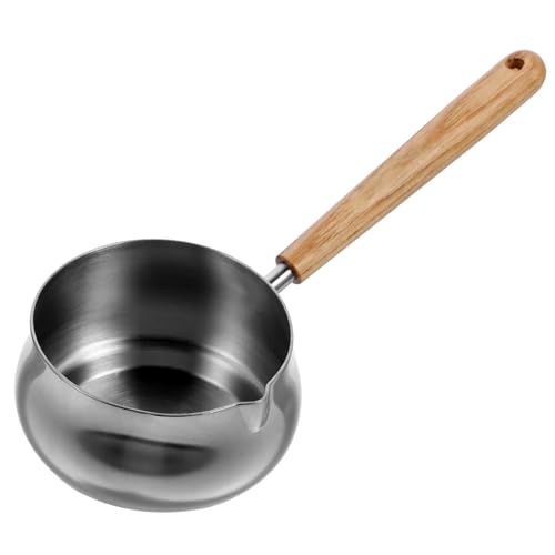 GRADENEVE Messbecher Aus Edelstahl Espresso-schusskrug Mini-krug Mit Holzgriff Für Teesauce Silber von GRADENEVE