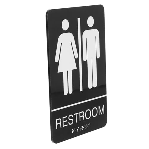 GRADENEVE Selbstklebendes Acryl Wc Türschild Unisex Toilettenschild mit Brailleschrift für Büro und Badezimmer Einfache Montage Professionelle Optik GRADENEVE Selbstklebendes Acryl Wc Türschild Unisex Toilettenschild mit Brailleschrift für Büro und Badezimmer Einfache Montage Professionelle Optik von GRADENEVE