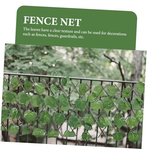GRADENEVE Sichtschutz Künstlicher Efeu Zaun Stretchbar UV beständig Balkon Garten Dekor Natürliche Grünpflanzen Optik Robuste Kunststoffblätter Privatsphäre Schutz von GRADENEVE
