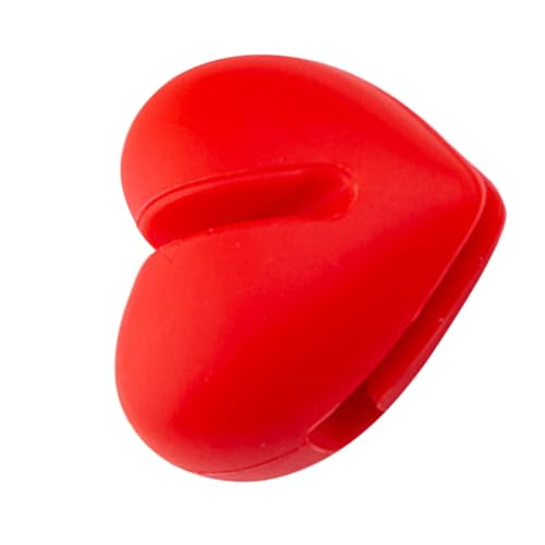 GRADENEVE Silikon Thermometer Halter Clip Rot Herzform Fest Thermometer Sondenhalter Küchenclip Für Kochen Backen Milch Zuckersirup Schmelztemperatur Messung von GRADENEVE