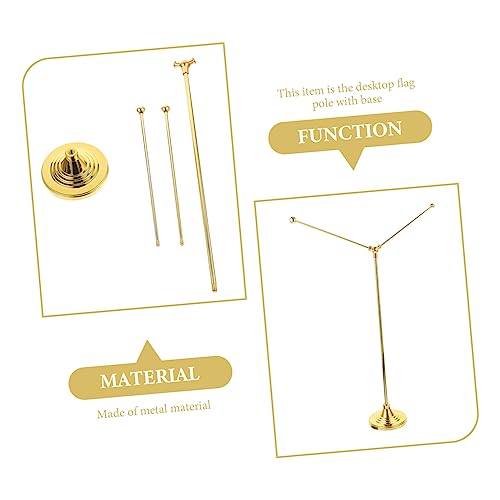 GRADENEVE Stabiler Metall Tischflaggenständer Fahnenhalter für Kleine Desktop flaggen Einfache Befestigung Leicht und Tragbar für Büro Zuhause und Konferenzräume von GRADENEVE