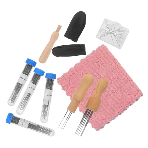 GRADENEVE Nadelfilz Anfänger Und Profis Mit Holzgriff Inklusive Filznadeln Und Werkzeugen Für Kreative Bastelprojekte Und Wollfilzarbeiten von GRADENEVE