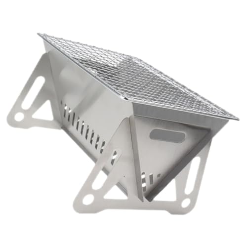 GRADENEVE Tragbarer Faltbarer Campinggrill aus Edelstahl Langlebiger Multifunktionaler Bbq Grillrost für Outdoor Grillen Leicht zu Reinigen für Wandern und Picknick von GRADENEVE