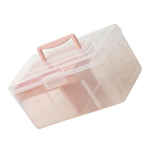 GRADENEVE Tragbarer Bastel-Organizer Aufbewahrungsboxen Für Regale Und Künstlerbedarf Transparente Schmuckschatulle Mit Griff GRADENEVE Tragbarer Bastel-Organizer Aufbewahrungsboxen Für Regale Und Künstlerbedarf Transparente Schmuckschatulle Mit Griff von GRADENEVE