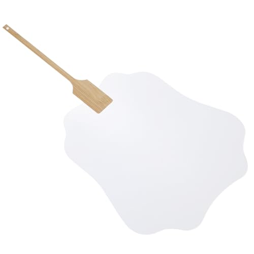 GRADENEVE Transparenter Handfächer mit Ergonomischem Griff Chinesischer Stil DIY Bastelfächer für Hochzeit Party Stabiler Eleganter Handventilator aus Kunststoff und Holz von GRADENEVE