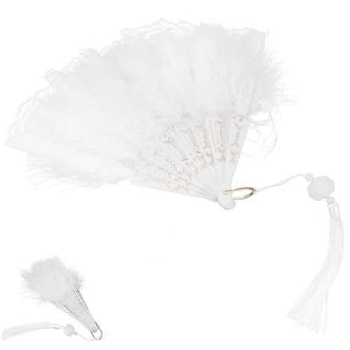 GRADENEVE Vintage Faltbarer Handfächer Damen Spitzenfächer Leicht Tragbar mit Quaste Hochzeit Tanz Requisit Kühlend und Dekorativ GRADENEVE Vintage Faltbarer Handfächer Damen Spitzenfächer Leicht Tragbar mit Quaste Hochzeit Tanz Requisit Kühlend und Dekorativ von GRADENEVE