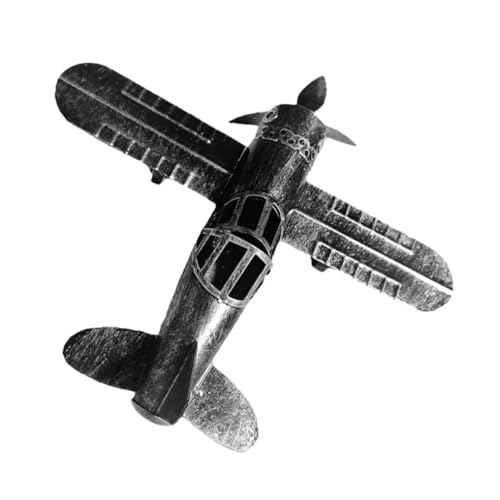 GRADENEVE Vintage Metallflugzeug Deko Ornament Retro Flugzeug Modell Kunstwerk Realistische Eisen Flugzeug Miniatur Leichtes Sammlerobjekt für Büro und Zuhause Geschenkidee für Modellbau von GRADENEVE