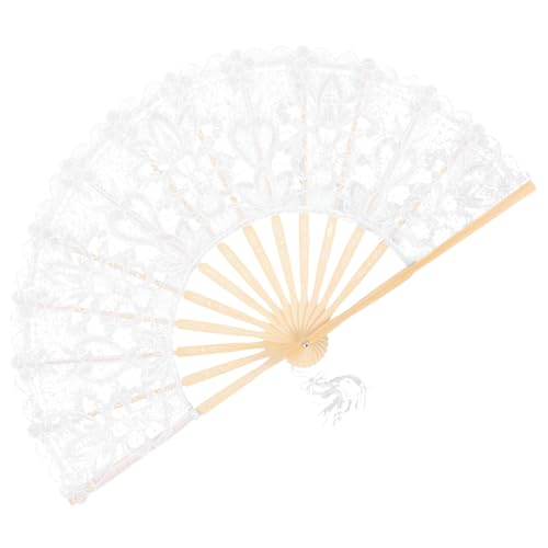 GRADENEVE Vintage Spitzen Handfächer aus Bambus Faltbar Leicht und Langlebig Eleganter Foto Requisit für Hochzeit Tanz Party und Tägliche Nutzung Weißer Europäischer Fächer mit Filigranem GRADENEVE Vintage Spitzen Handfächer aus Bambus Faltbar Leicht und Langlebig Eleganter Foto Requisit für Hochzeit Tanz Party und Tägliche Nutzung Weißer Europäischer Fächer mit Filigranem von GRADENEVE