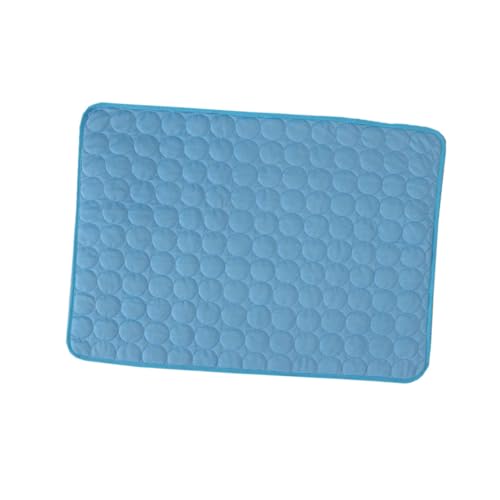 GRADENEVE XL Pet Pad Sommer Kühlmatte für Hunde und Katzen Atmungsaktive Faltbare Haustiermatte Komfortabel rutschfest Geeignet für Bett Kiste Auto Blau mit Verstärktem Randabschluss von GRADENEVE