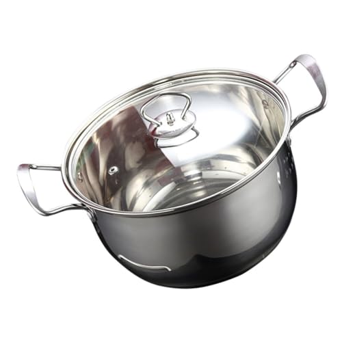GRADENEVE für Induktions- und Gasherde Geeigneter Topf 22 Cm Suppentopf Aus Edelstahl mit Doppelgriff Auslaufsicheres Design Zum Kochen Zu Hause von GRADENEVE
