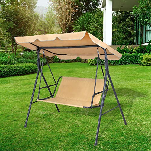 GRADINA Ersatz-Schaukel-Bezug für Hollywoodschaukel, maßgefertigt, für Gartenschaukel, Hängematte (individuelle Größe bis 160 cm Breite, Beige) von GRADINA