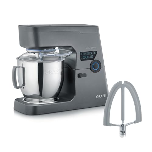 GRAEF Küchenmaschine MYestro KM7016 + ETKM Flexi Rührer, Knetmaschine mit 7 Liter Edelstahl-Rührschüssel, Multifunktionale Rührmaschine mit flüsterleisen und effizienter 800 Watt Gleichstrommotor GRAEF Küchenmaschine MYestro KM7016 + ETKM Flexi Rührer, Knetmaschine mit 7 Liter Edelstahl-Rührschüssel, Multifunktionale Rührmaschine mit flüsterleisen und effizienter 800 Watt Gleichstrommotor von GRAEF.