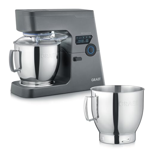 GRAEF Küchenmaschine MYestro KM7016 + Edelstahlrührschüssel, Knetmaschine mit 7 Liter Edelstahl-Rührschüssel, Multifunktionale Rührmaschine mit flüsterleisen und effizienter 800 W Gleichstrommotor GRAEF Küchenmaschine MYestro KM7016 + Edelstahlrührschüssel, Knetmaschine mit 7 Liter Edelstahl-Rührschüssel, Multifunktionale Rührmaschine mit flüsterleisen und effizienter 800 W Gleichstrommotor von GRAEF.