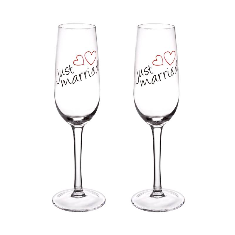 2er Set Sektglas "Just Married" 210 ml von GRÄWE