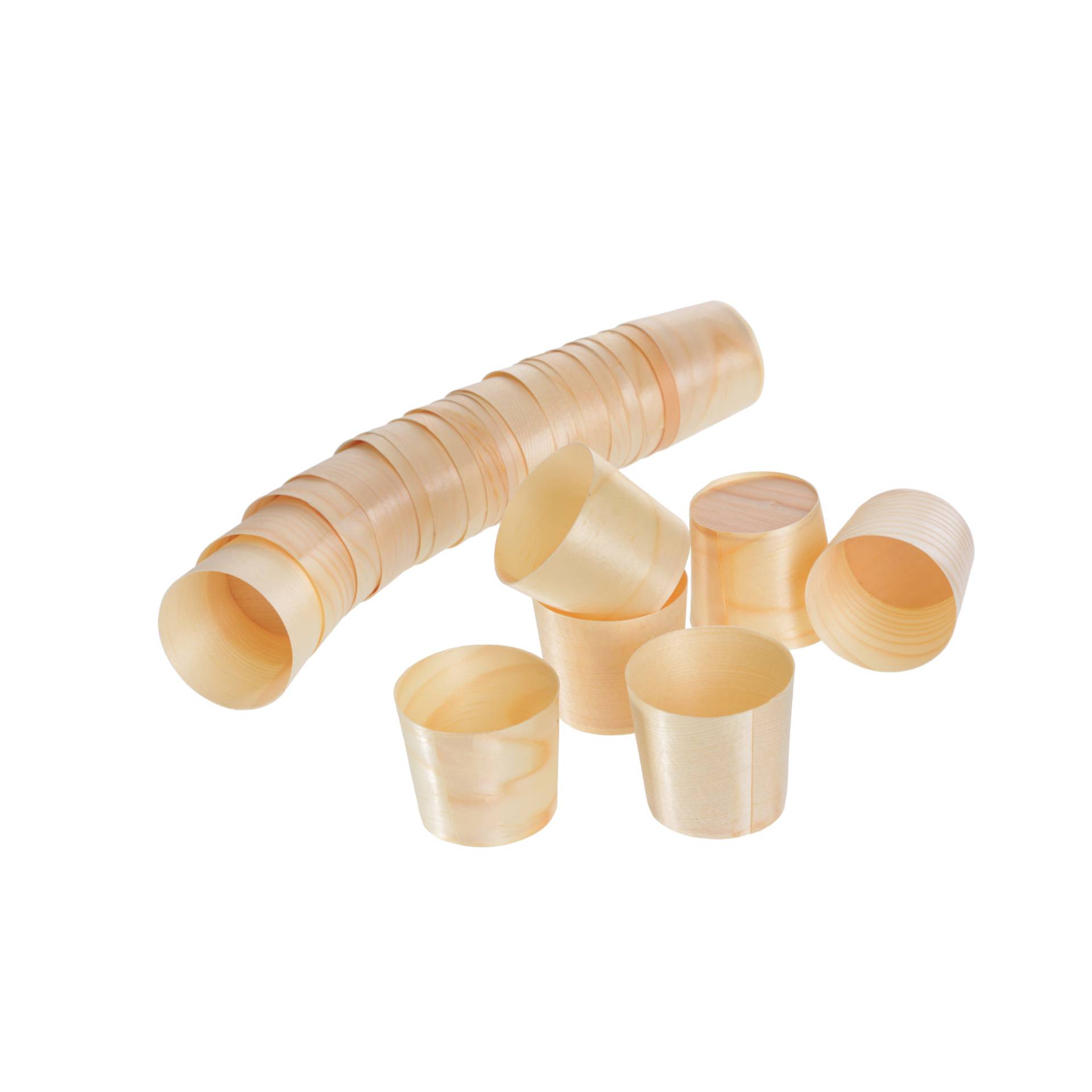 Fingerfood Becher, 40 cm, 25-teilig, Naturholz unbehandelt Fingerfood Becher, 40 cm, 25-teilig, Naturholz unbehandelt von GRÄWE