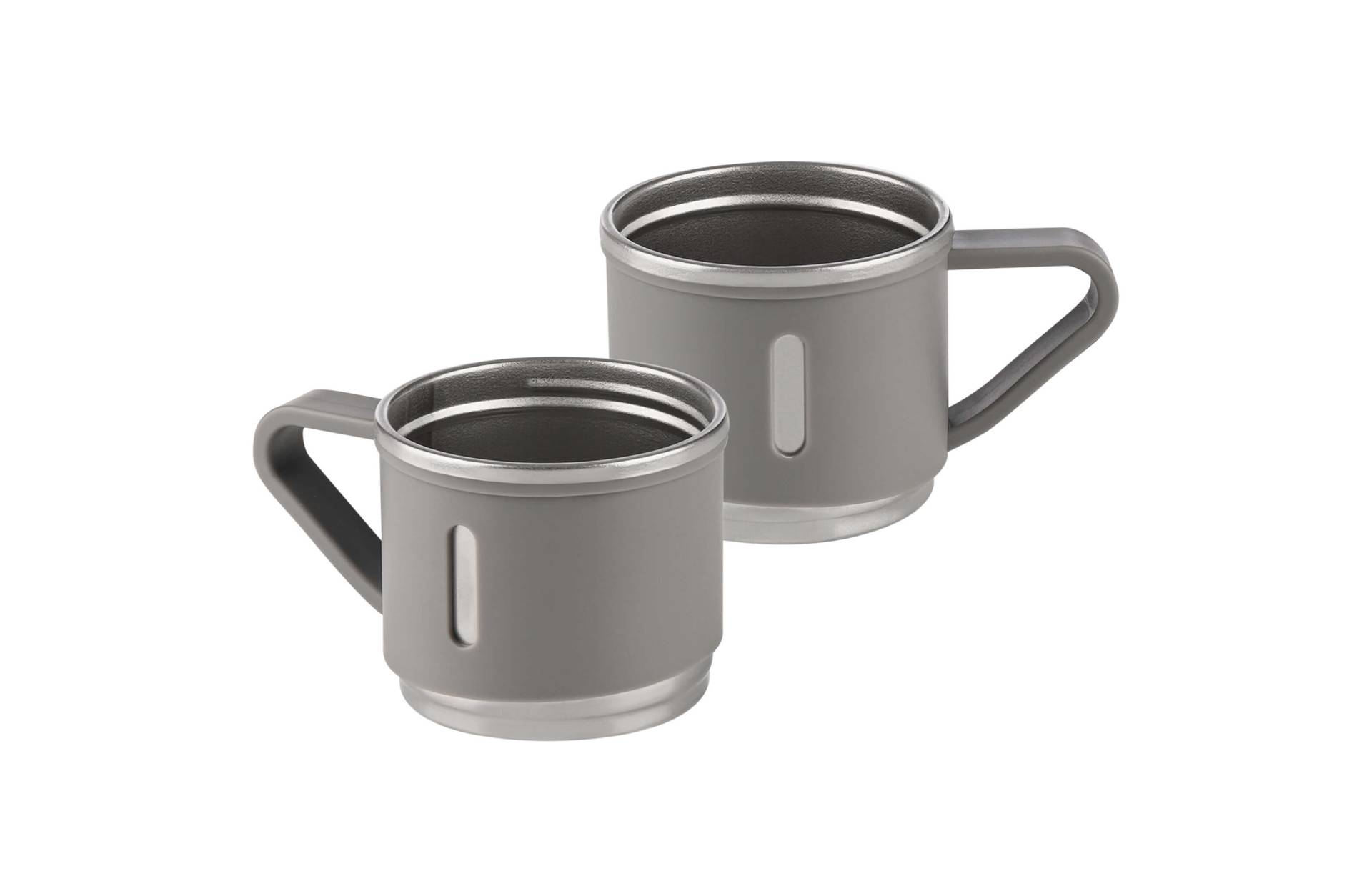 Becher für Isolierflasche, 150 ml, 2er Set, grau, matt Becher für Isolierflasche, 150 ml, 2er Set, grau, matt von GRÄWE