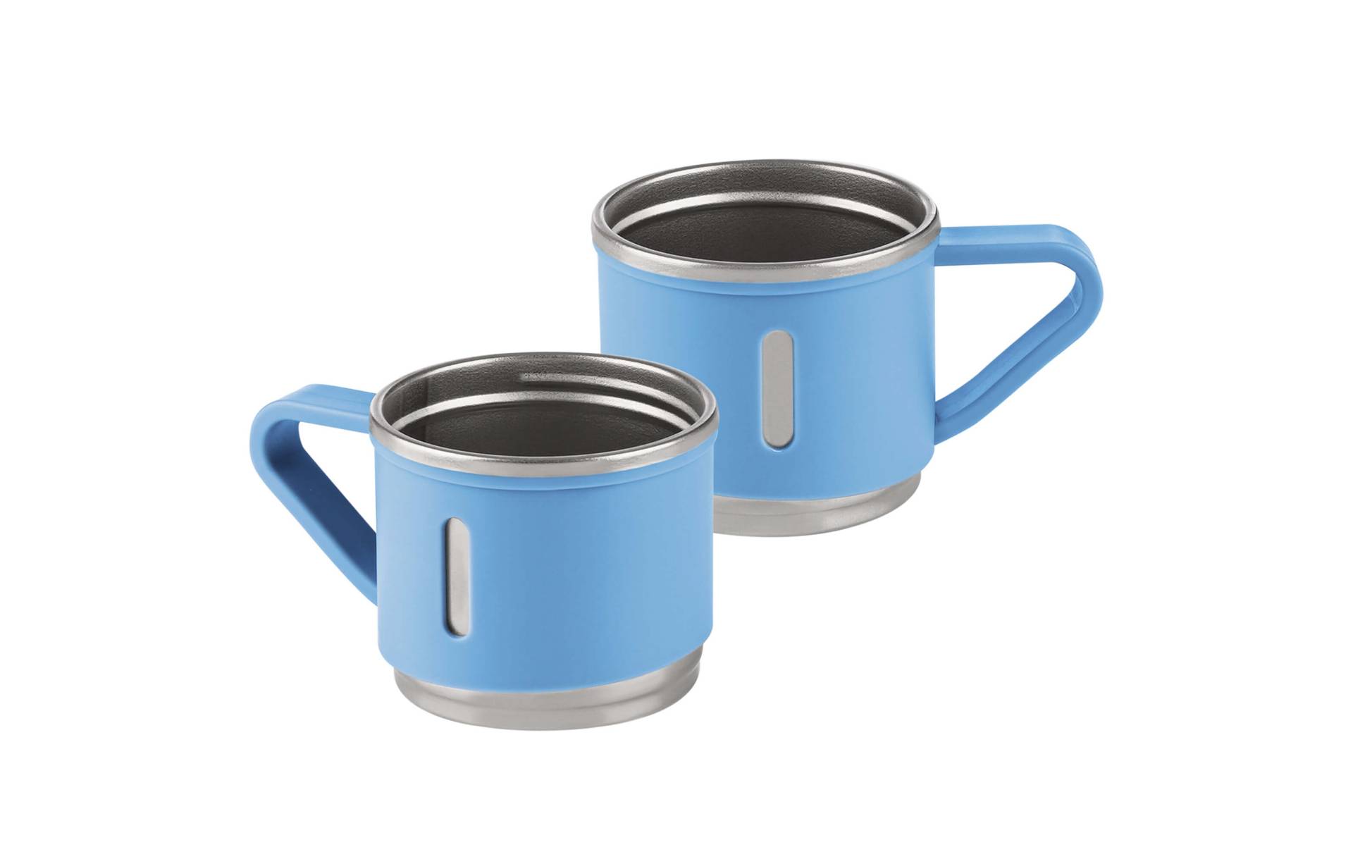 Becher für Isolierflasche, 150 ml, 2er Set, hellblau, matt von GRÄWE