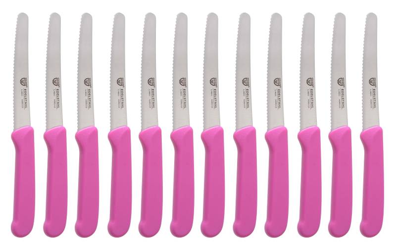 Brötchenmesser & Frühstücksmesser, 12-teilig, Wellenschliff, Pink von GRÄWE