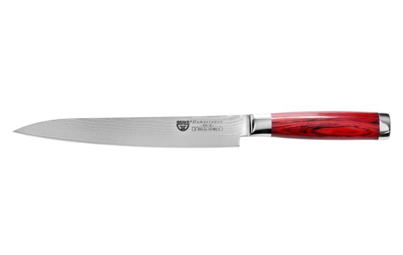 Damastmesser Pakkawood, 21 cm, Filetiermesser, hellbrauer Griff von GRÄWE