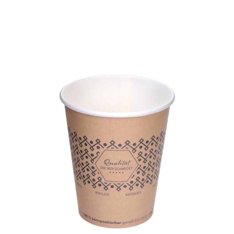 Einwegbecher, 50-teilig, 200 ml, Hellbraun von GRÄWE