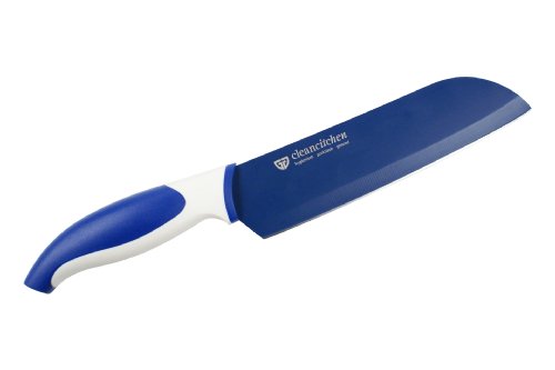 GRÄWE® Santokumesser BLAU 18 cm, Serie CLEANCITCHEN, antibakteriell von GRÄWE