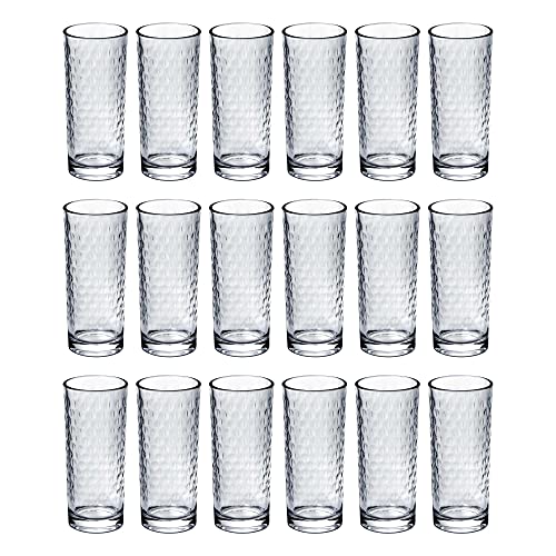 GRÄWE Trinkgläser Set, 18er Set, Wassergläser 300 ml, Longdrinkgläser, spülmaschinengeeignet, Saftgläser, Trinkgläser gemustert, Gläser für Cocktails von GRÄWE