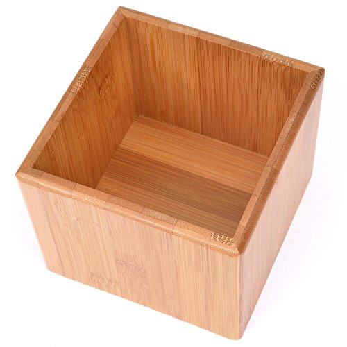 GRÄWE Aufbewahrungsbox aus Bambus, 12 × 12 cm, für Bad, Küche, Büro von GRÄWE