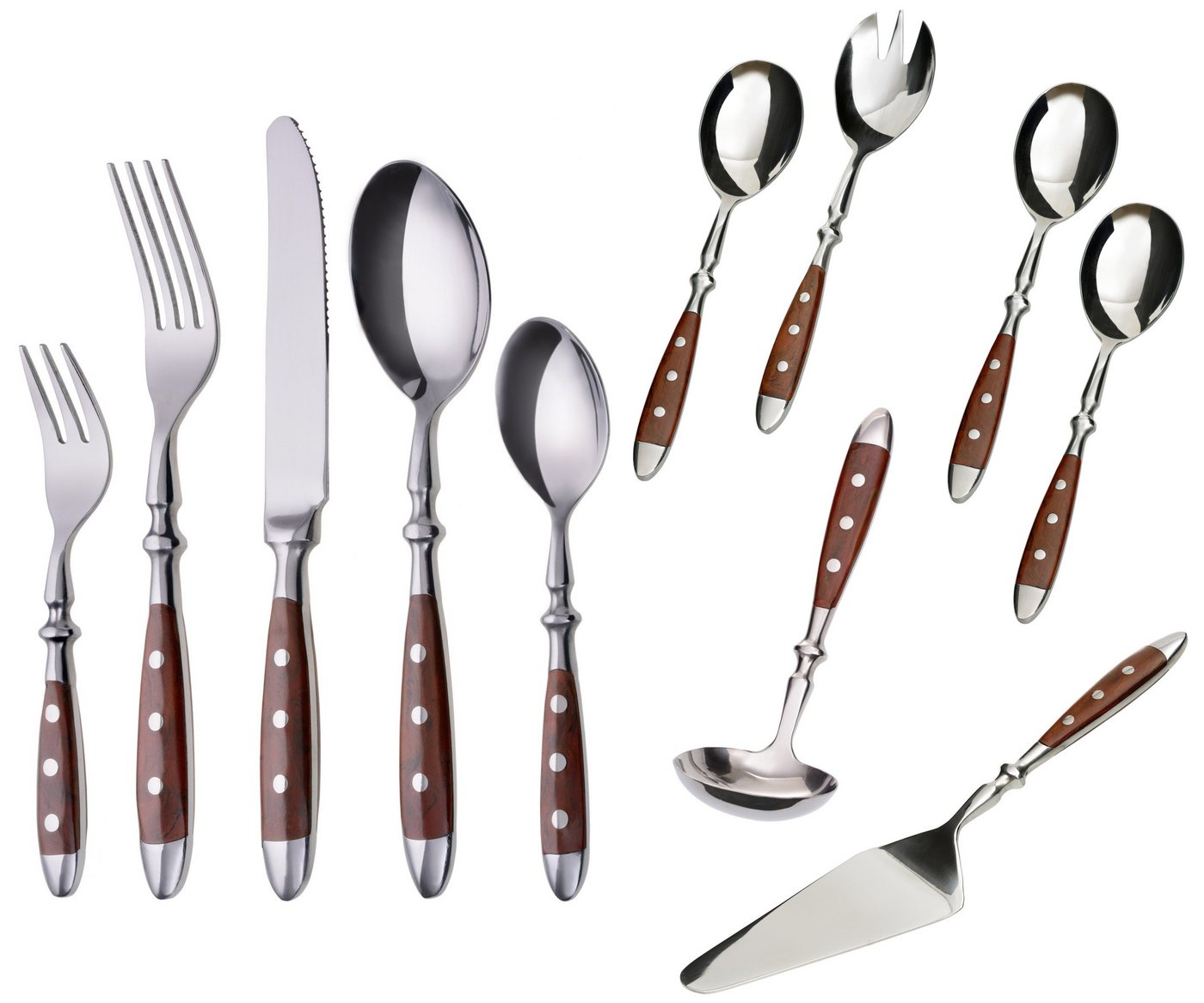 GRÄWE Besteck-Set GRÄWE Besteckset 36-teilig braun NÜRNBERG, Edelstahl 18/0 von GRÄWE