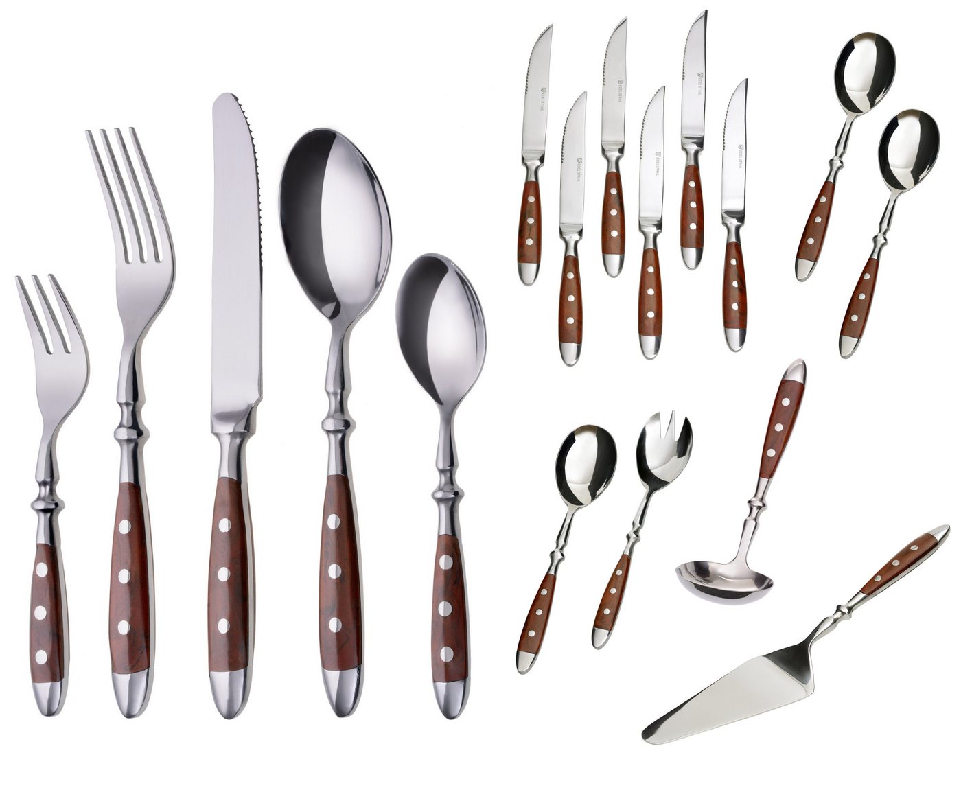 GRÄWE Besteck-Set GRÄWE Besteckset 42-teilig braun NÜRNBERG, Edelstahl 18/0 von GRÄWE