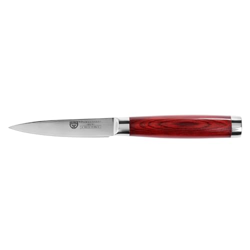 GRÄWE Damastmesser, Messer aus Damaststahl, Scharf, Damaszener Santokumesser, Damast Küchenmesser, 10 cm Klinge, asiatisches Kochmesser mit Geschenkbox GRÄWE Damastmesser, Messer aus Damaststahl, Scharf, Damaszener Santokumesser, Damast Küchenmesser, 10 cm Klinge, asiatisches Kochmesser mit Geschenkbox von GRÄWE