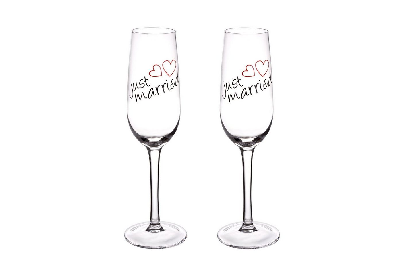 GRÄWE Glas GRÄWE 2er Set Sektglas Just Married" 210 ml, Glas" von GRÄWE