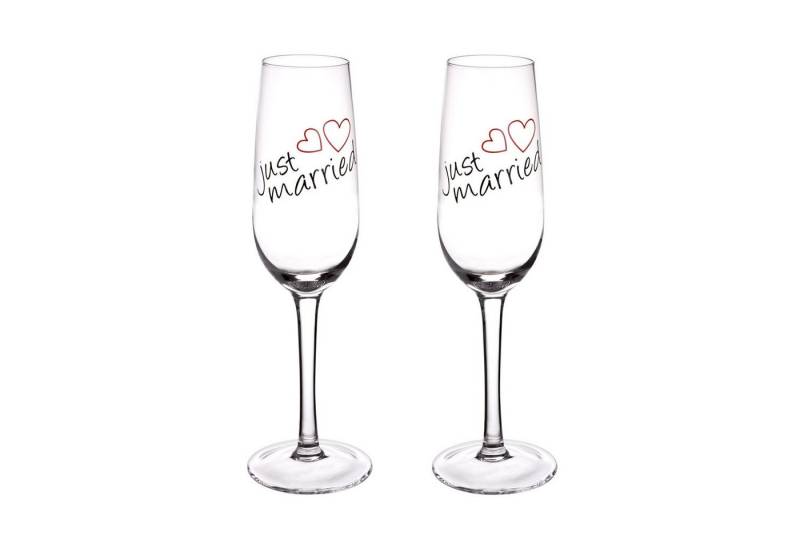 GRÄWE Glas GRÄWE 2er Set Sektglas "Just Married" 210 ml, Glas von GRÄWE