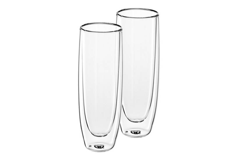 GRÄWE Glas GRÄWE Doppelwandige-Thermogläser, 160 ml, 2er Set, Champagner, Glas von GRÄWE