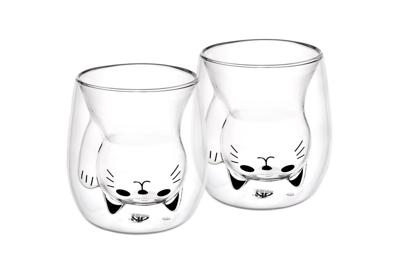 GRÄWE Glas GRÄWE Doppelwandige-Thermogläser, 190ml, 2er Set, Motiv Katze, Glas GRÄWE Glas GRÄWE Doppelwandige-Thermogläser, 190ml, 2er Set, Motiv Katze, Glas von GRÄWE