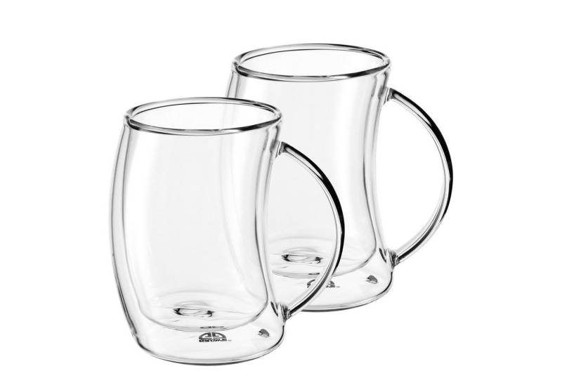 GRÄWE Glas GRÄWE Doppelwandige-Thermogläser, 200ml, 2er Set, gebogen, Glas von GRÄWE